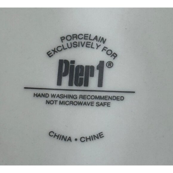 Set of 4 Pier 1 Martini Cocktail Dessert Plates Olive Porcelain Appetizer 7.5" - Picture 8 of 16